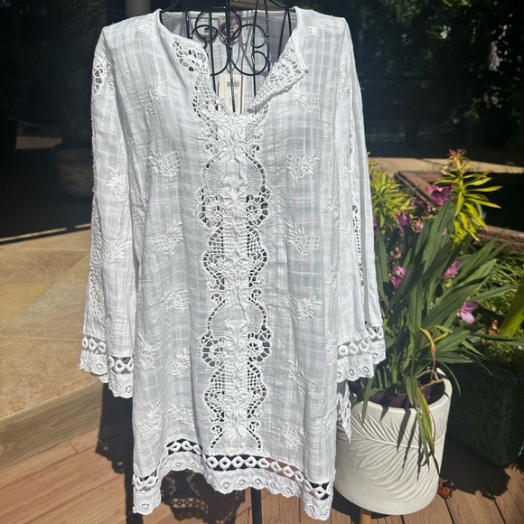 Chico's White Lace Blouse - Picture 1 of 5